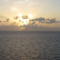 This is not the best sunset that I have seen on a cruise, but it was still beautiful!