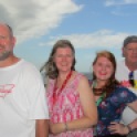 My uncles, aunt, and I enjoying the view as the boat pulled away from the dock.