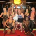 We got our picture with the dancers. The tall one, with green hair, by Krista, is Brett/Voldey!